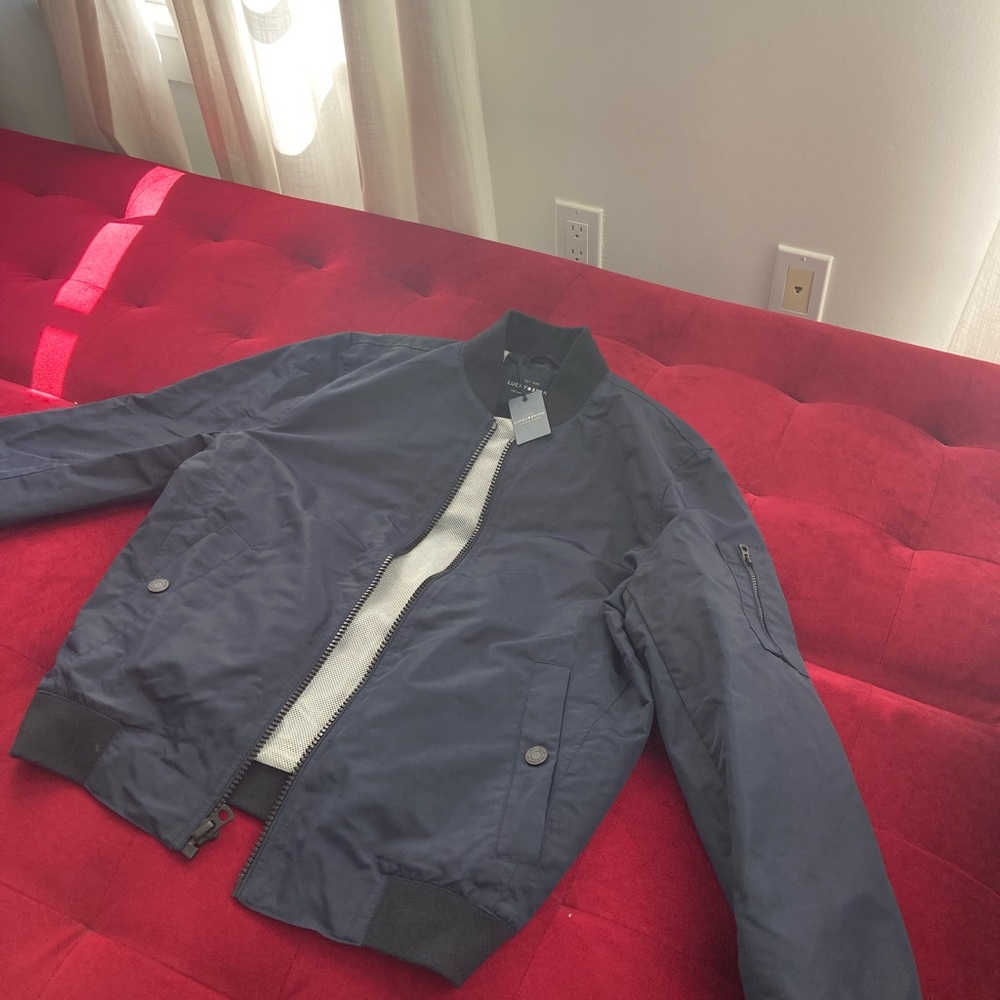 Men’s NWT Navy Blue  Lucky Brand Bomber Jacket